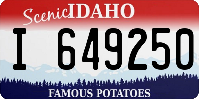 ID license plate I649250