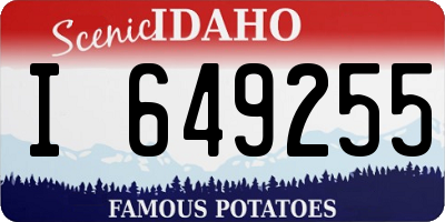 ID license plate I649255