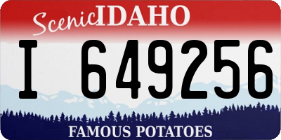 ID license plate I649256
