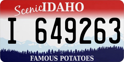 ID license plate I649263
