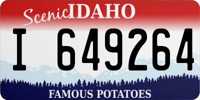 ID license plate I649264