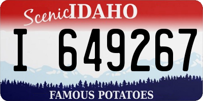 ID license plate I649267