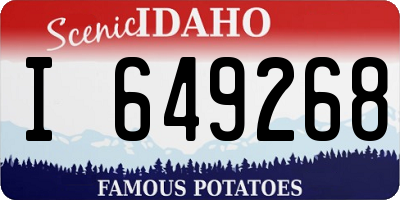 ID license plate I649268