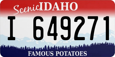 ID license plate I649271