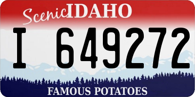 ID license plate I649272