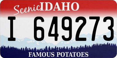 ID license plate I649273