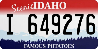 ID license plate I649276