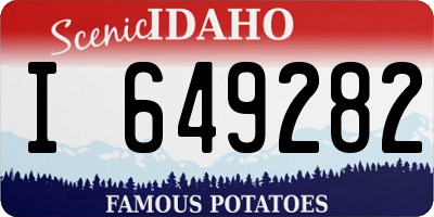 ID license plate I649282