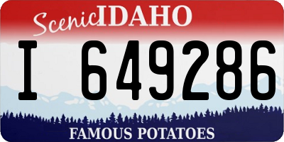 ID license plate I649286