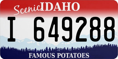 ID license plate I649288