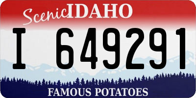 ID license plate I649291