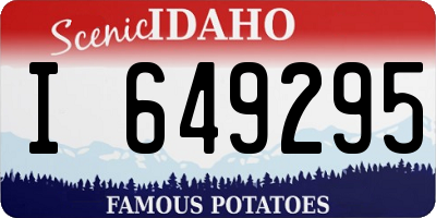 ID license plate I649295