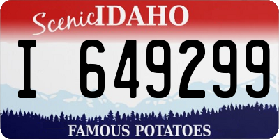ID license plate I649299