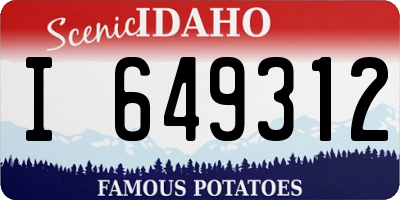 ID license plate I649312
