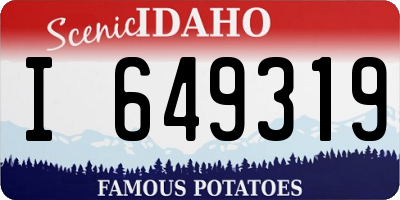 ID license plate I649319
