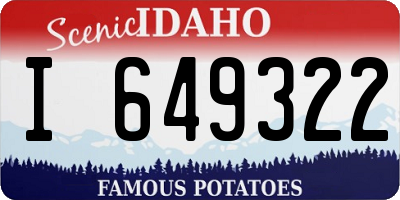 ID license plate I649322