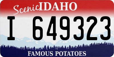 ID license plate I649323