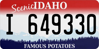 ID license plate I649330