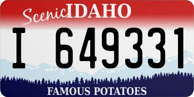 ID license plate I649331