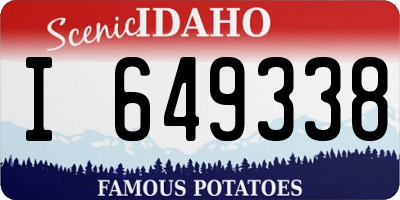ID license plate I649338