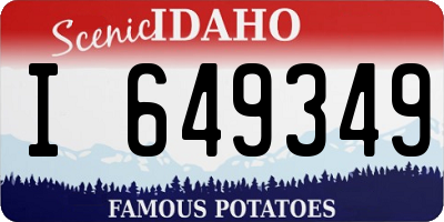 ID license plate I649349