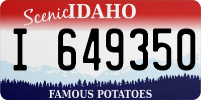 ID license plate I649350