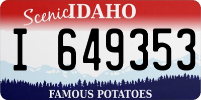 ID license plate I649353