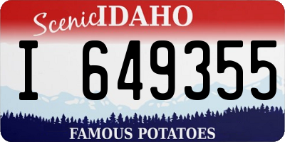ID license plate I649355
