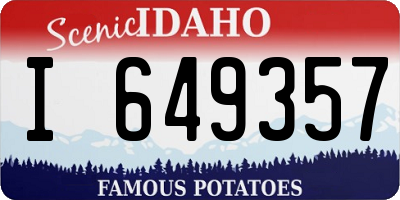 ID license plate I649357