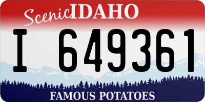 ID license plate I649361