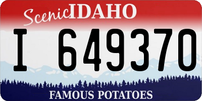 ID license plate I649370