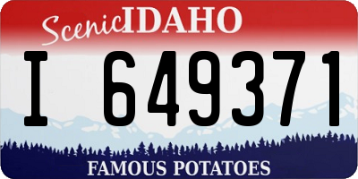 ID license plate I649371