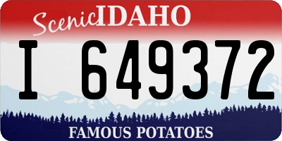 ID license plate I649372