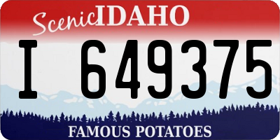 ID license plate I649375
