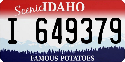 ID license plate I649379