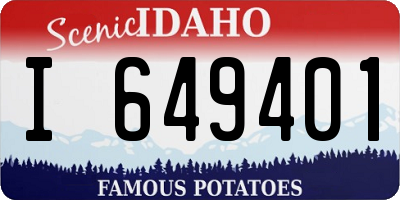ID license plate I649401