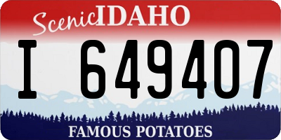 ID license plate I649407