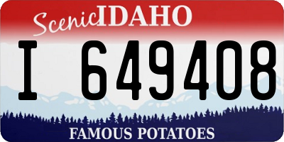 ID license plate I649408