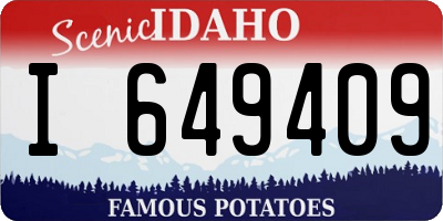 ID license plate I649409