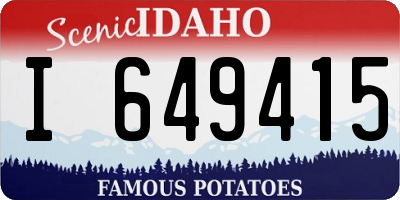 ID license plate I649415