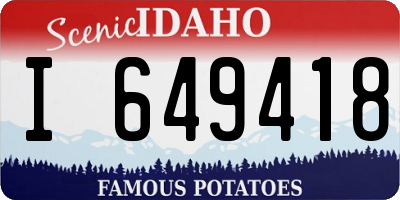 ID license plate I649418
