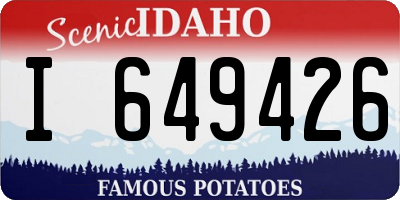 ID license plate I649426