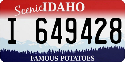 ID license plate I649428