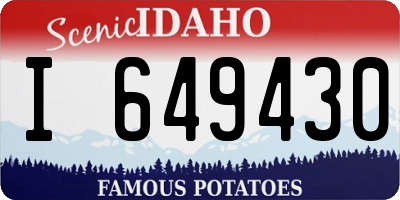 ID license plate I649430