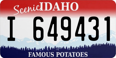 ID license plate I649431