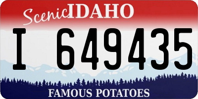ID license plate I649435