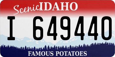 ID license plate I649440