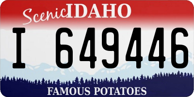 ID license plate I649446