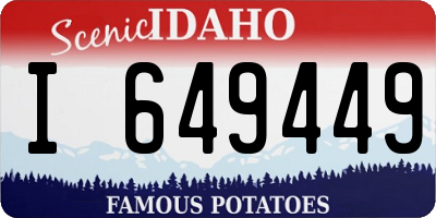ID license plate I649449