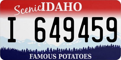 ID license plate I649459